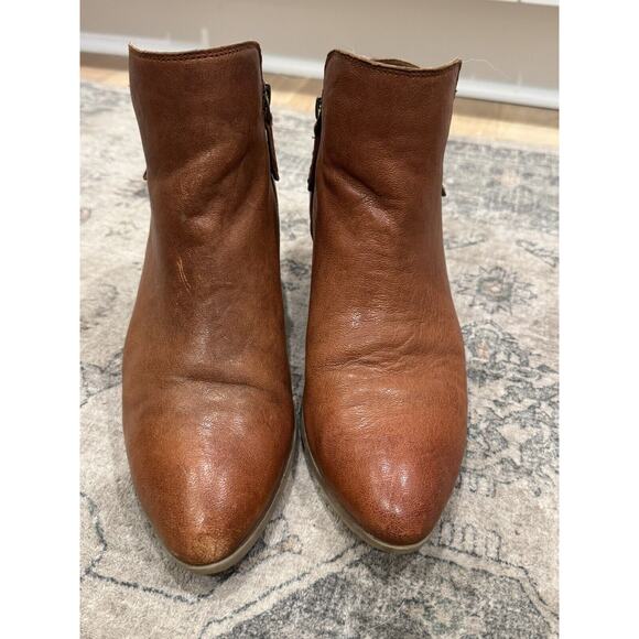 Frye Judith Whiskey Women’s Double Zip Ankle Booties Size 9 Brown Leather Boho - Picture 11 of 13